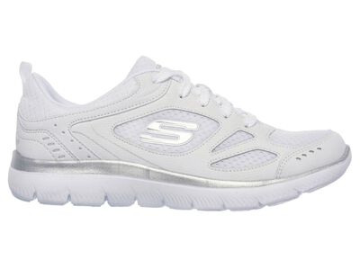 SKECHERS, sportliche Damen-Sneaker, mit Nappaleder-Bes&auml;tzen 